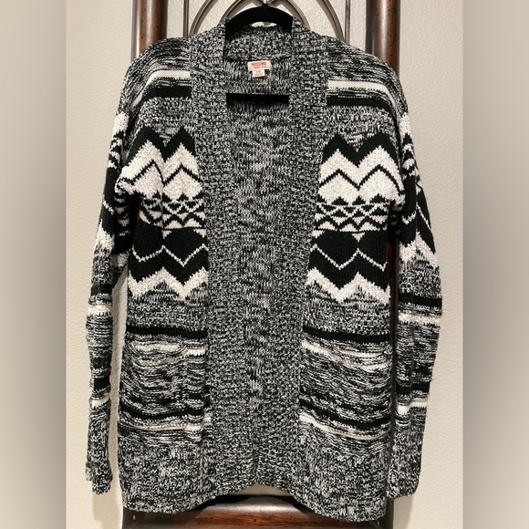 Mossimo Supply Co. by Target Black & White Cardigan Sweater Size Large - Picture 1 of 6